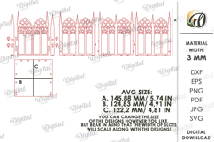Gothic Candle Holder Laser Cut. Gothic Lantern SVG Product Image 3