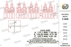 Gothic Candle Holder Laser Cut. Gothic Lantern SVG Product Image 3