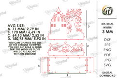 Halloween Candle Holder Laser Cut. Halloween SVG Product Image 3