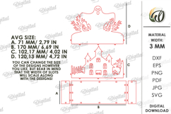 Halloween Candle Holder Laser Cut. Halloween SVG Product Image 3