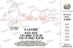 Halloween Gnome Laser Cut. Halloween Decor SVG Product Image 2