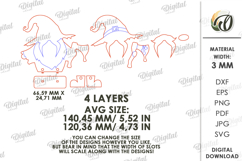 Halloween Gnome Laser Cut. Halloween Decor SVG Product Image 2
