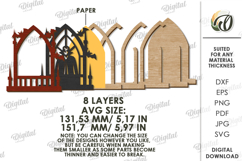 Halloween Window Lanterns Bundle Lasercut. Halloween SVG Product Image 3