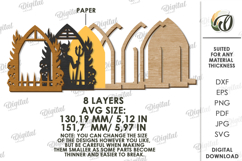 Halloween Window Lantern Laser Cut. Halloween Lamp SVG Product Image 2