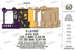 Halloween Window Lantern Laser Cut. Halloween Lamp SVG Product Image 2