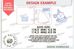 Happy Birthday Kids Card Laser Cut. Greeting Card SVG Product Image 3