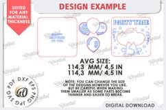 Happy Birthday Kids Card Laser Cut. Greeting Card SVG Product Image 3