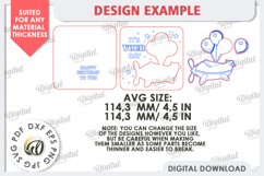 Happy Birthday Kids Card Laser Cut. Greeting Card SVG Product Image 3