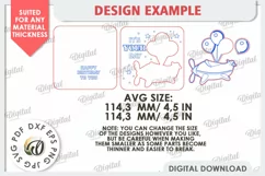 Happy Birthday Kids Card Laser Cut. Greeting Card SVG Product Image 3