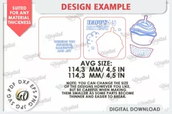 Happy Birthday Kids Card Laser Cut. Greeting Card SVG Product Image 3