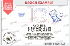 Happy Birthday Kids Card Laser Cut. Greeting Card SVG Product Image 3