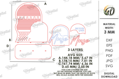 3D Jewelry Display Stand Laser Cut. Jewelry Organizer SVG Product Image 2