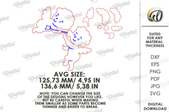 Valentine's Day Door Corner Laser Cut. Cupids SVG Product Image 2