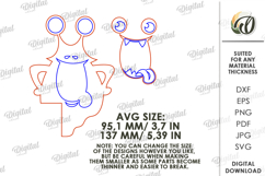 Kids Monsters Decor Lasercut. Cute Monster Door Corner Decor Product Image 2