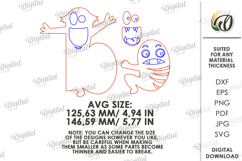 Kids Monsters Decor Lasercut. Cute Monster Door Corner Decor Product Image 2