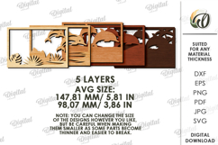 Wooden Layered Home Decor Laser Cut. Beach Landscape SVG Product Image 2