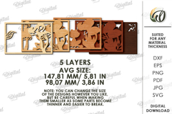 Wooden Layered Home Decor Laser Cut. Layered Forest SVG Product Image 2