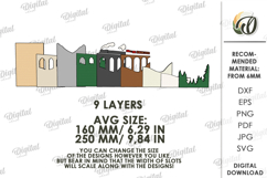 Layered Winter Scene Decor Laser Cut. Home Decor SVG Product Image 2