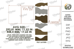 3D Felt Memory Organizer Laser Cut. Wall Home Decor SVG Product Image 2