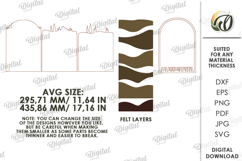 3D Felt Memory Organizers Bundle Laser Cut. Wall Decor SVG Product Image 5