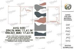 3D Felt Memory Organizer Laser Cut. Wall Home Decor SVG Product Image 2