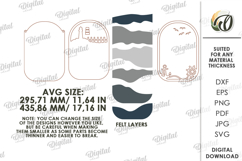 3D Felt Memory Organizer Laser Cut. Wall Home Decor SVG Product Image 2