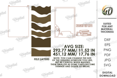 3D Felt Memory Organizer Laser Cut. Wall Home Decor SVG Product Image 2