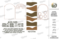 3D Felt Memory Organizer Laser Cut. Wall Home Decor SVG Product Image 2