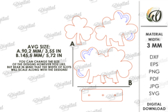 Lucky Shamrock Decor Laser Cut. Stand Decor SVG Product Image 2