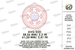 Macrame Christmas Ornament Lasercut.Christmas Tree Decor SVG Product Image 2