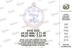 Macrame Christmas Ornament Lasercut.Christmas Tree Decor SVG Product Image 2