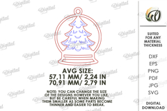 Macrame Christmas Ornament Lasercut.Christmas Tree Decor SVG Product Image 2