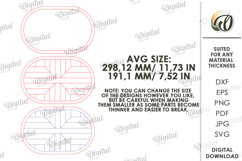 Modern Serving Tray Laser Cut . Wooden Tray SVG Product Image 2