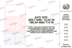 Modern Serving Tray Laser Cut . Wooden Tray SVG Product Image 2