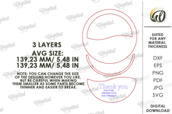 3D Mother's Day Floral Decor Laser Cut. Wall Decor SVG Product Image 2