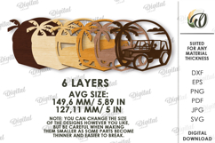 Multi Layered Summer Sign Laser Cut. Summer decor SVG Product Image 2