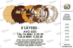 Multi Layered Summer Sign Laser Cut. Summer decor SVG Product Image 2