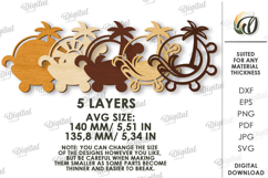 Multi Layered Summer Sign Laser Cut. Summer decor SVG Product Image 2