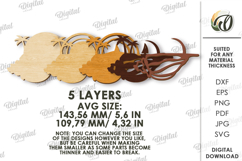 Multi Layered Summer Sign Laser Cut. Summer decor SVG Product Image 2