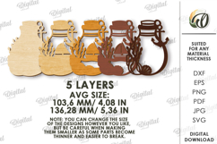 Multi Layered Summer Sign Laser Cut. Summer decor SVG Product Image 2