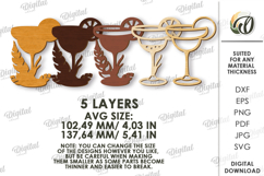 Multi Layered Summer Sign Laser Cut. Summer decor SVG Product Image 2