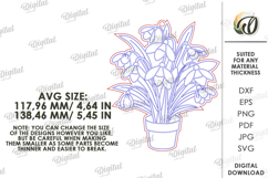 Paintable Floral Ornament Laser cut. Paint Ornament SVG Product Image 2