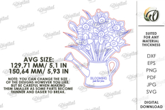 Paintable Floral Ornament Laser cut. Paint Ornament SVG Product Image 2