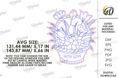 Paintable Floral Ornament Laser cut. Paint Ornament SVG Product Image 2