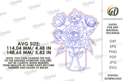 Paintable Floral Ornament Laser cut. Paint Ornament SVG Product Image 2