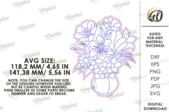 Paintable Floral Ornament Laser cut. Paint Ornament SVG Product Image 2