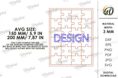 Paintable Wooden Kids Puzzle Laser Cut. Dog SVG Product Image 3