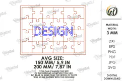 Paintable Wooden Kids Puzzle Laser Cut. Elephant SVG Product Image 3