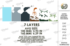 3D Paper Layered Artwork. Wall Decor Paper Craft SVG Product Image 2