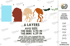 3D Paper Layered Artwork. Wall Decor Paper Craft SVG Product Image 2